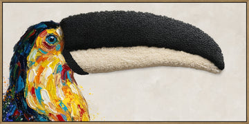 Vibrant Toucan 3D Wall Art – Textured Beak Canvas (100x50cm)