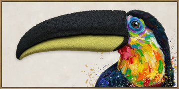 Vibrant Toucan 3D Wall Art – Textured Beak Canvas (100x50cm)