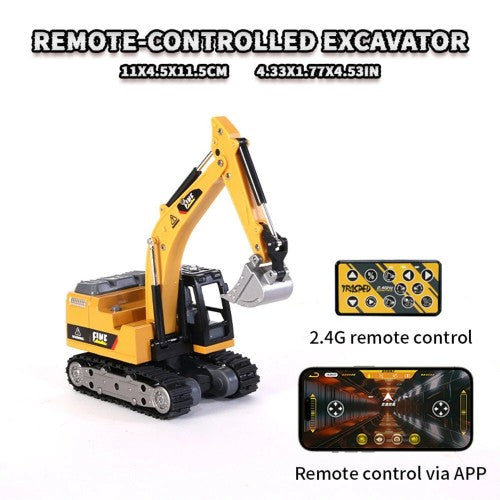 1:64 RC Excavator – App & Remote Control Toy