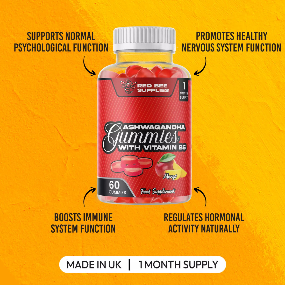 Ashwagandha B6 Gummies – Stress & Mood Support